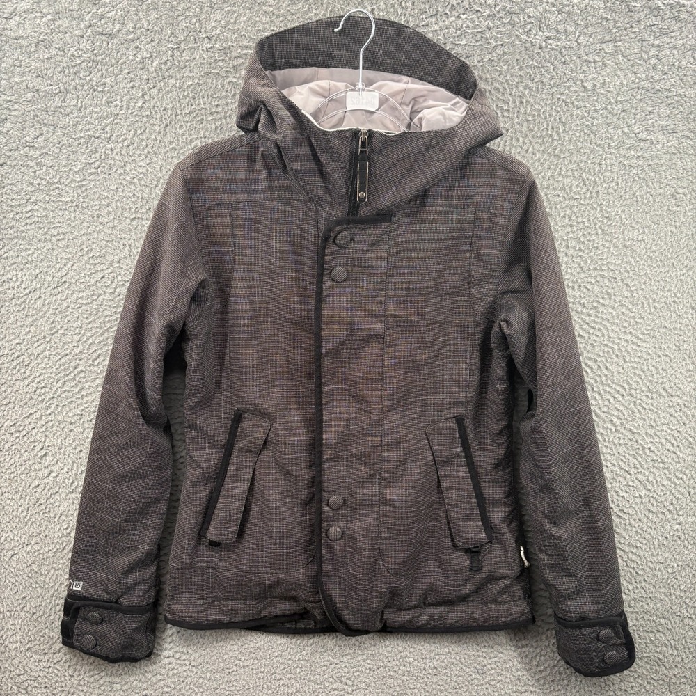 Burton Snowboard Jacket Womens Small Gray Dryride Jet Set Ski Snow Winter Coat
